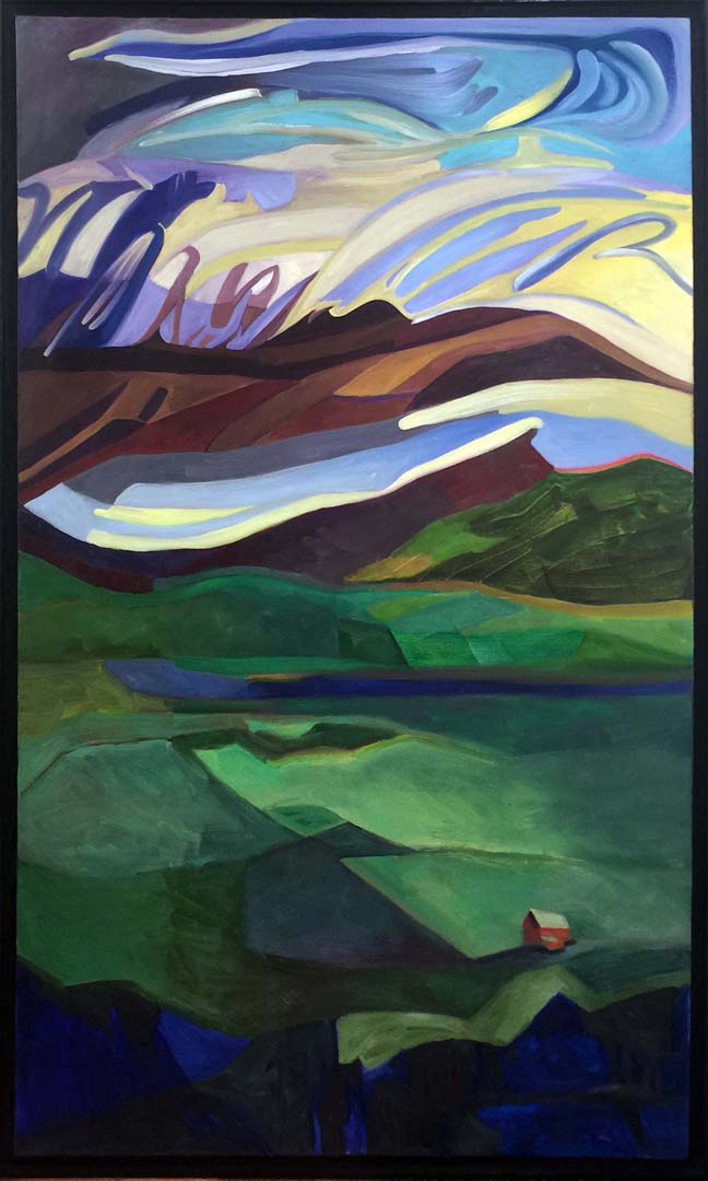 "Alberta Farmland", Oil on Canvas, 60″x36″