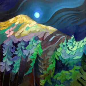 Summer Moon Idaho - Oils on Canvas