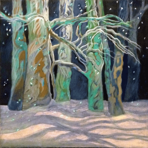 December Trees oils on canvas 18x18