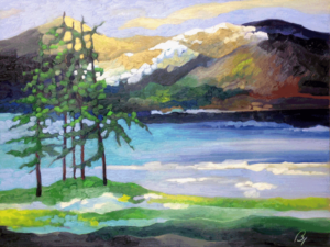 Priest Lake in Early Spring oils on canvas 18x24